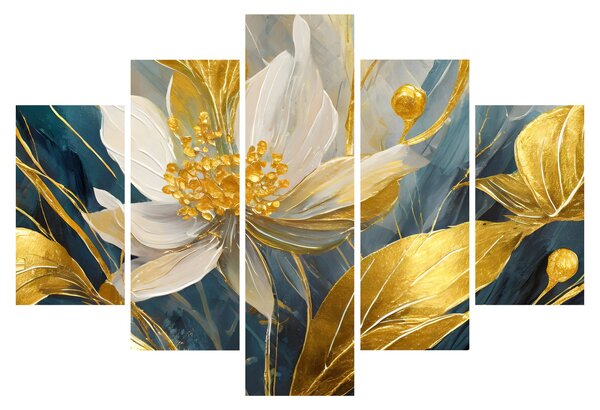 Slika - Slikanje zlatnog cvijeća (150x105 cm)