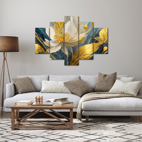 Slika - Slikanje zlatnog cvijeća (150x105 cm)