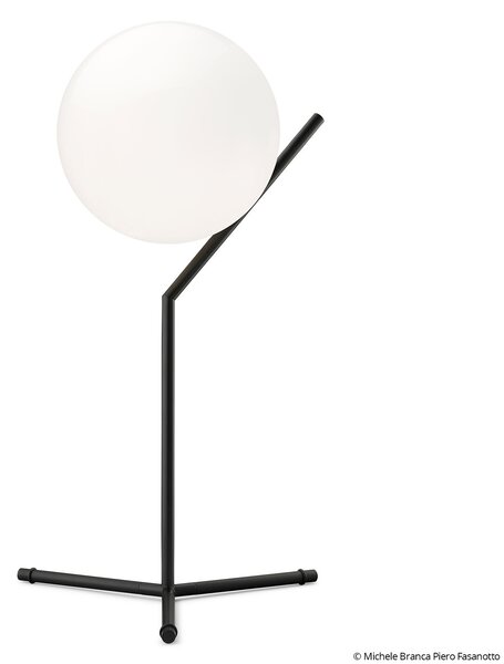 Stolne Lampa FLOS, IC T1 high, prigušiv, Crno, Dnevna soba, Metal, Dizajn