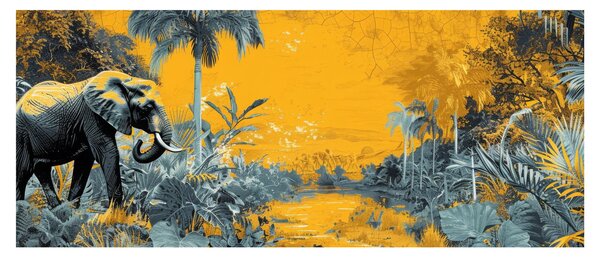 Slika - Slon u prirodi (120x50 cm)