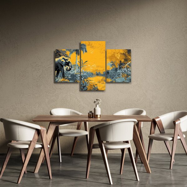 Slika - Slon u prirodi (90x60 cm)