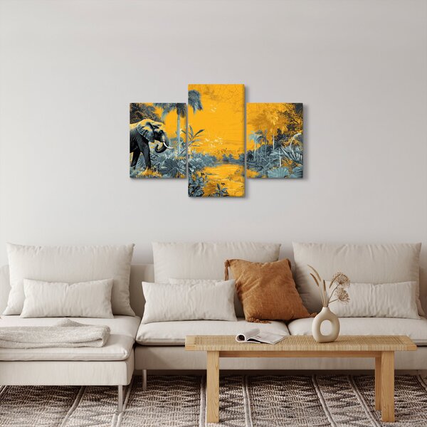 Slika - Slon u prirodi (90x60 cm)