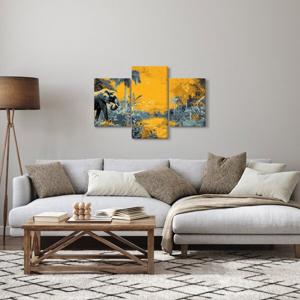 Slika - Slon u prirodi (90x60 cm)