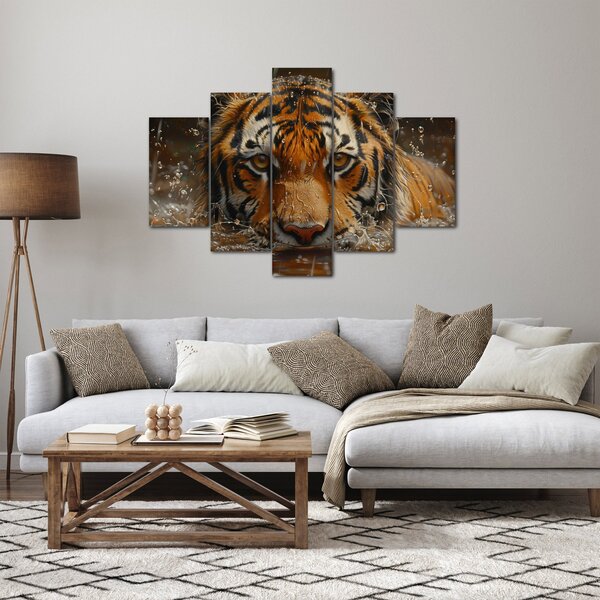Slika - Portret tigra u vodi (150x105 cm)