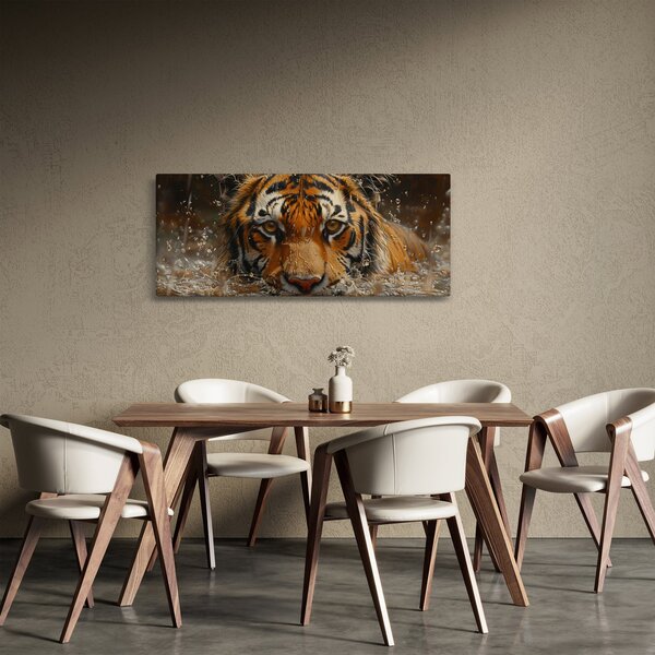 Slika - Portret tigra u vodi (120x50 cm)