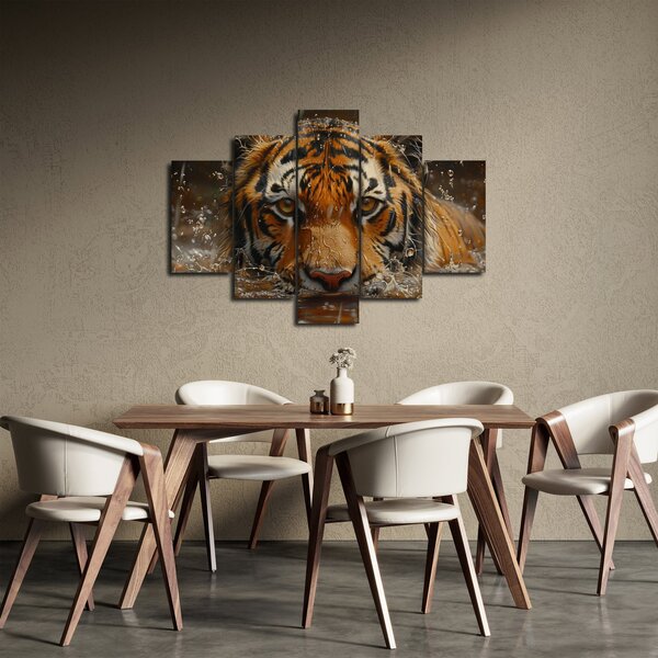 Slika - Portret tigra u vodi (150x105 cm)
