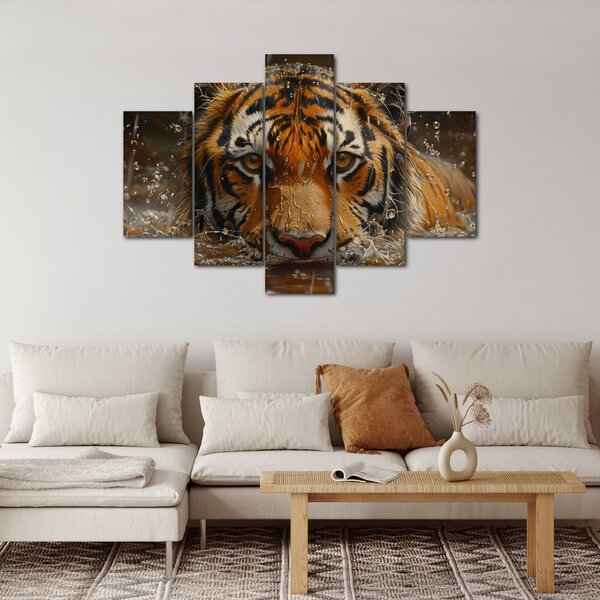 Slika - Portret tigra u vodi (150x105 cm)