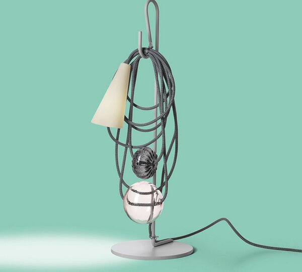 Stolne Lampa Foscarini, Filo, Sivo, Dnevna soba, Metal, Dizajn