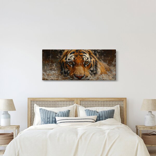 Slika - Portret tigra u vodi (120x50 cm)