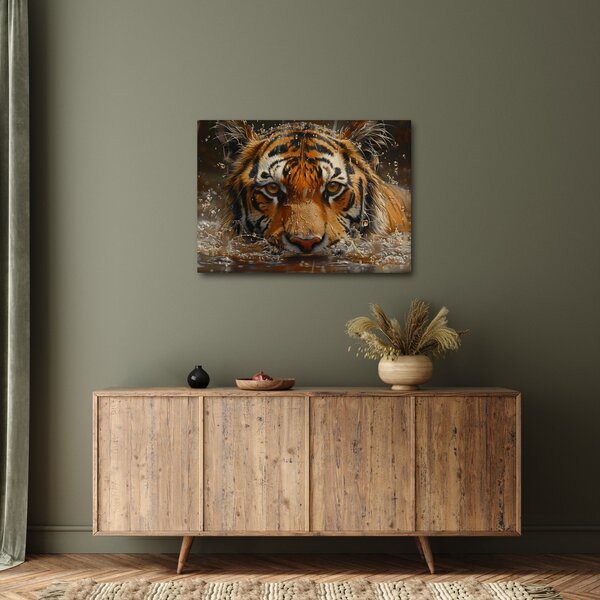 Slika - Portret tigra u vodi (70x50 cm)
