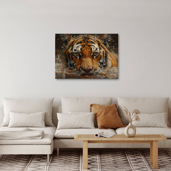 Slika - Portret tigra u vodi (70x50 cm)