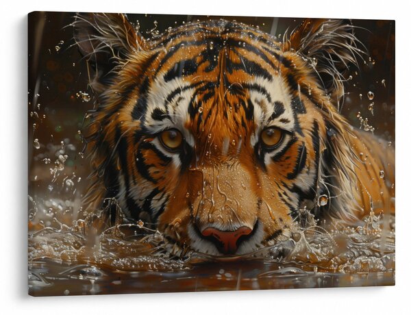 Slika - Portret tigra u vodi (70x50 cm)