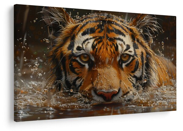 Slika - Portret tigra u vodi (90x60 cm)