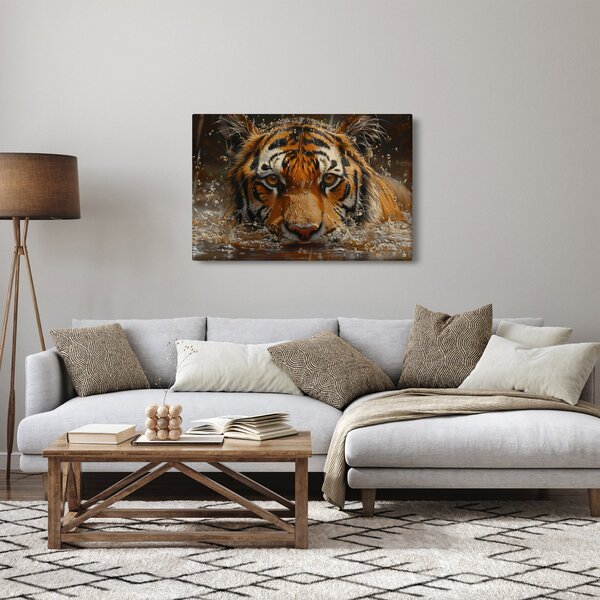 Slika - Portret tigra u vodi (90x60 cm)