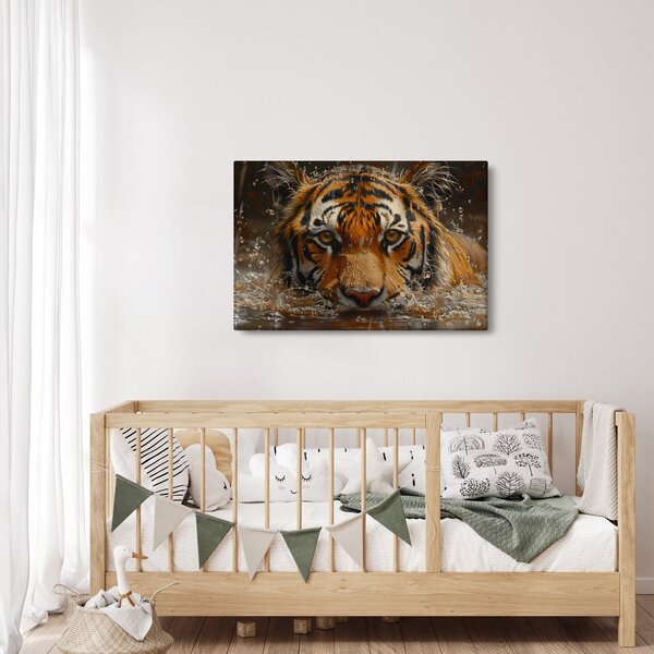 Slika - Portret tigra u vodi (90x60 cm)