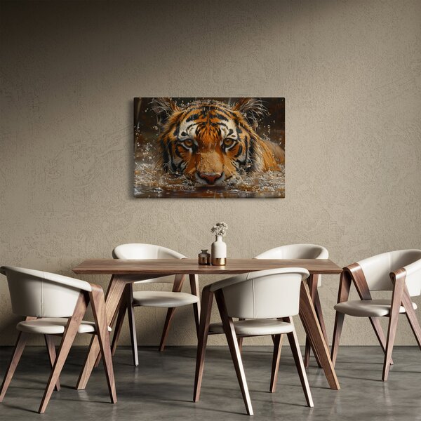 Slika - Portret tigra u vodi (90x60 cm)
