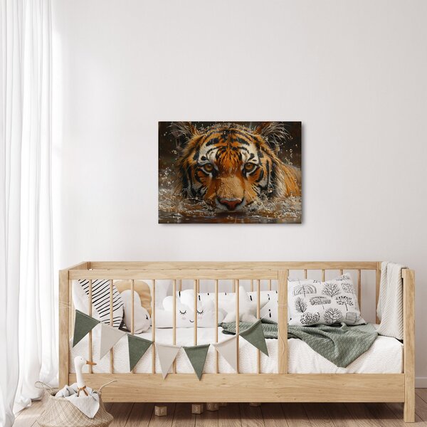 Slika - Portret tigra u vodi (70x50 cm)