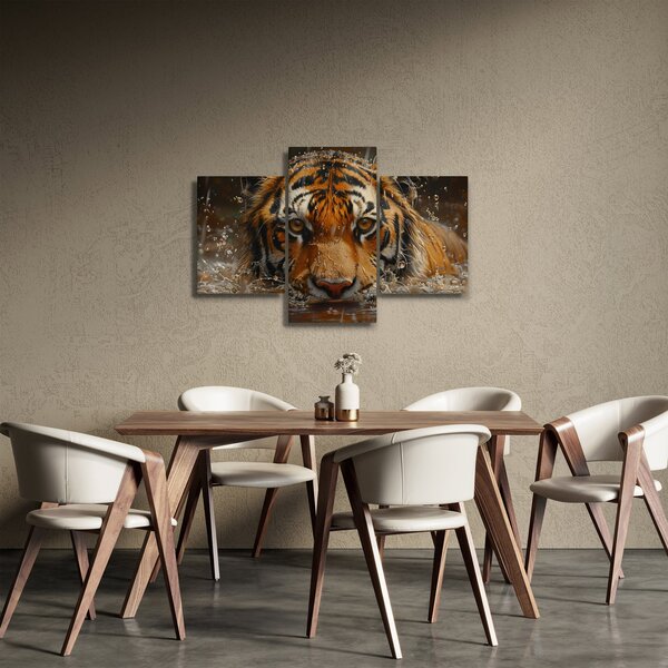 Slika - Portret tigra u vodi (90x60 cm)