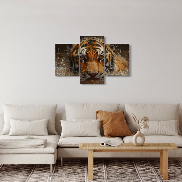 Slika - Portret tigra u vodi (90x60 cm)