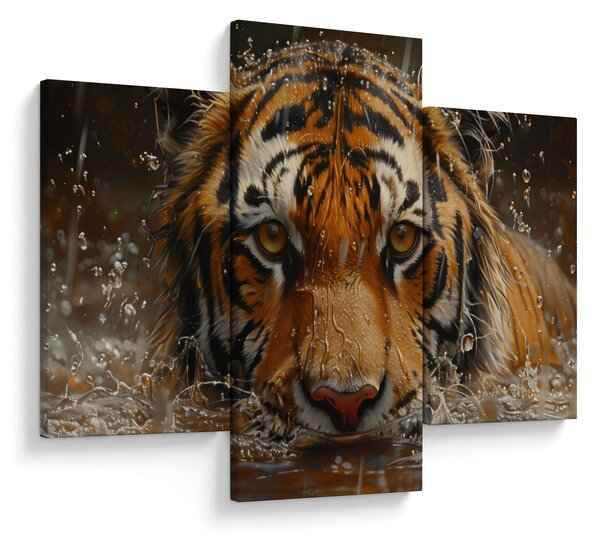 Slika - Portret tigra u vodi (90x60 cm)