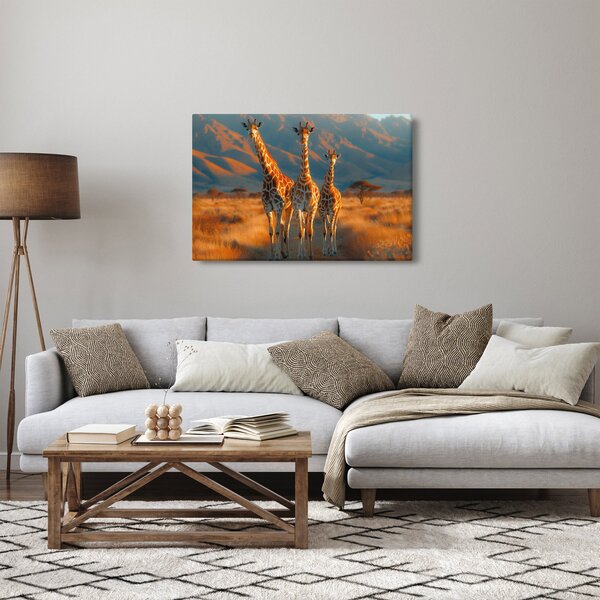 Slika - Žirafe na pašnjaku (90x60 cm)