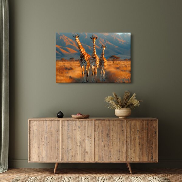 Slika - Žirafe na pašnjaku (90x60 cm)