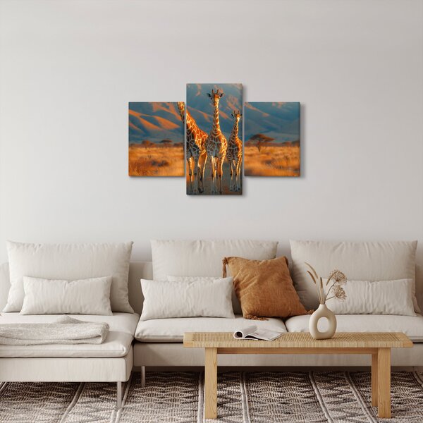 Slika - Žirafe na pašnjaku (90x60 cm)