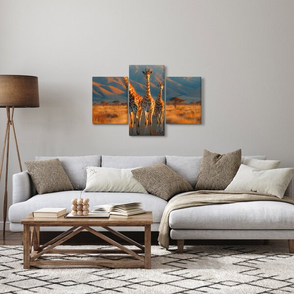Slika - Žirafe na pašnjaku (90x60 cm)