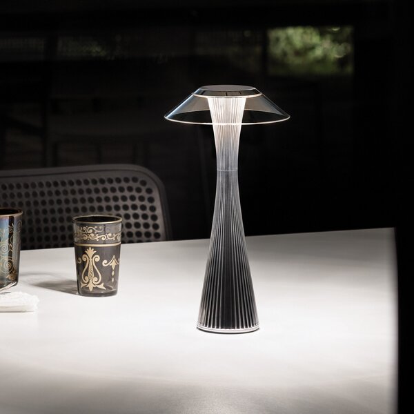 Stolne Lampa Kartell, Space, Sivo, Dnevna soba, Plastika, Dizajn
