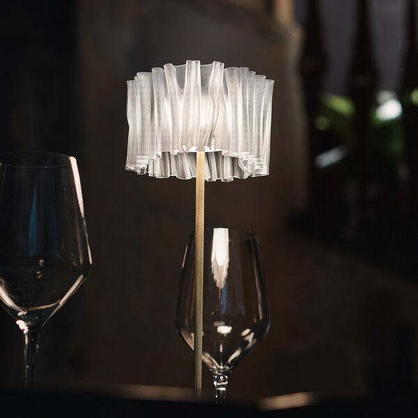 Stolne Lampa Slamp, Accordéon Battery, prigušiv, Providna, Dnevna soba, Metal, Dizajn
