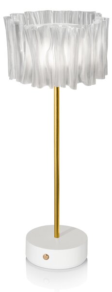 Stolne Lampa Slamp, Accordéon Battery, prigušiv, Providna, Dnevna soba, Metal, Dizajn