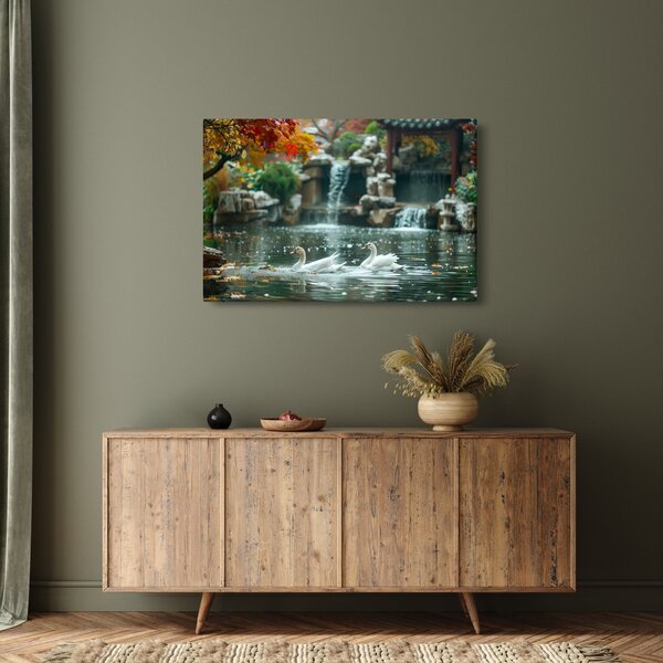 Slika - azijski ribnjak (90x60 cm)