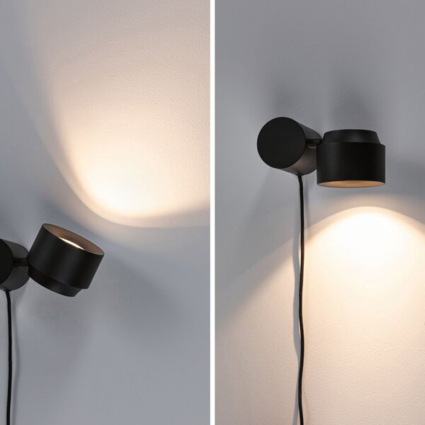 Stolne Lampa Paulmann, Puric Pane, prigušiv, Crno, Dnevna soba, Metal, Moderan