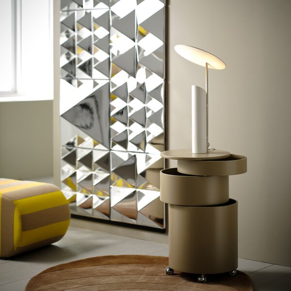 Stolne Lampa Verpan, Reflect, Bijela, Dnevna soba, Metal, Dizajn