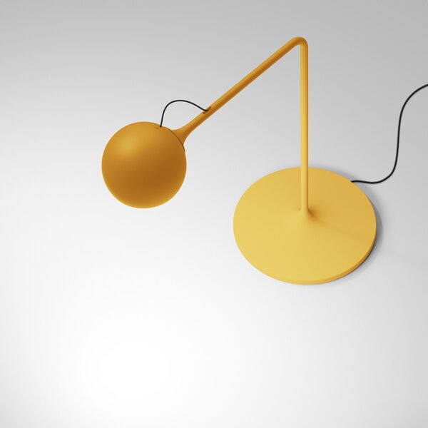 Stolne Lampa Artemide, Ixa, prigušiv, Žuta, Dnevna soba, Metal, Dizajn