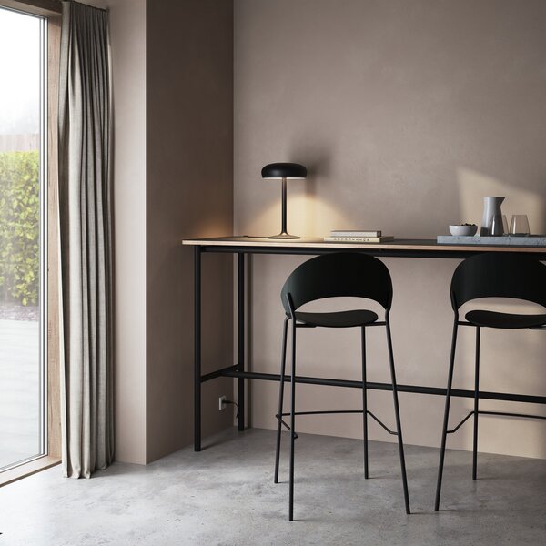 Stolne Lampa PLEASE WAIT to be SEATED, Emendo, prigušiv, Crno, Dnevna soba, Aluminij, Moderan