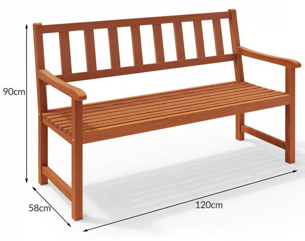 Vrtna klupa Kensington 120 cm - akacija