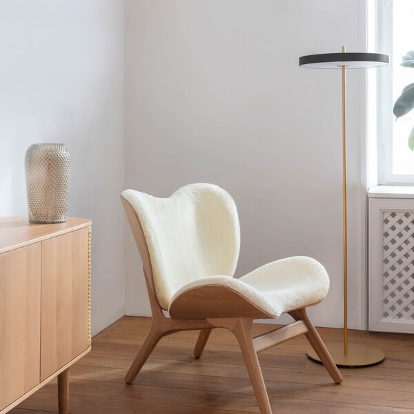 Podne Lampa UMAGE, Asteria floor, prigušiv, Crno, Dnevna soba, Metal, Dizajn