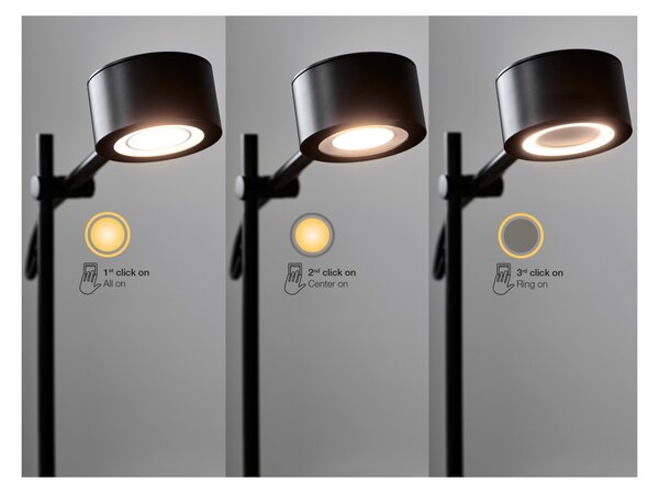 Podne Lampa Nordlux, Clyde, prigušiv, Crno, Dnevna soba, Metal, Moderan