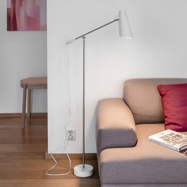 Podne Lampa Northern, BIRDY, Bijela, Dnevna soba, Metal, Dizajn