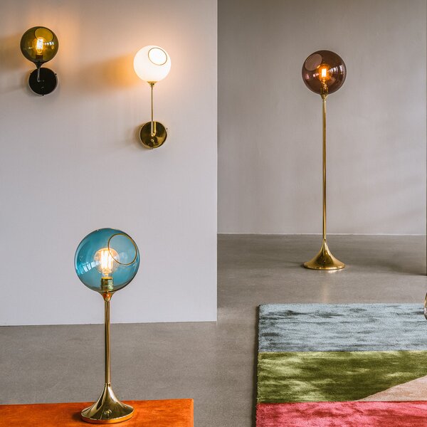 Podne Lampa DESIGN BY US, Ballroom, prigušiv, Ljubičasta, Dnevna soba, Staklo, Dizajn