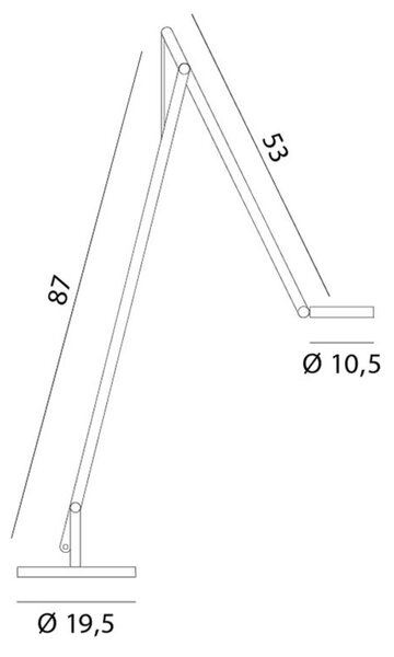 Podne Lampa Rotaliana, String F1 DTW, prigušiv, Bijela, Dnevna soba, Metal, Dizajn