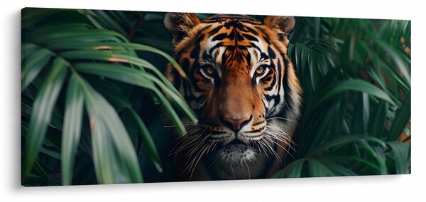 Slika - Portret tigra u džungli (120x50 cm)