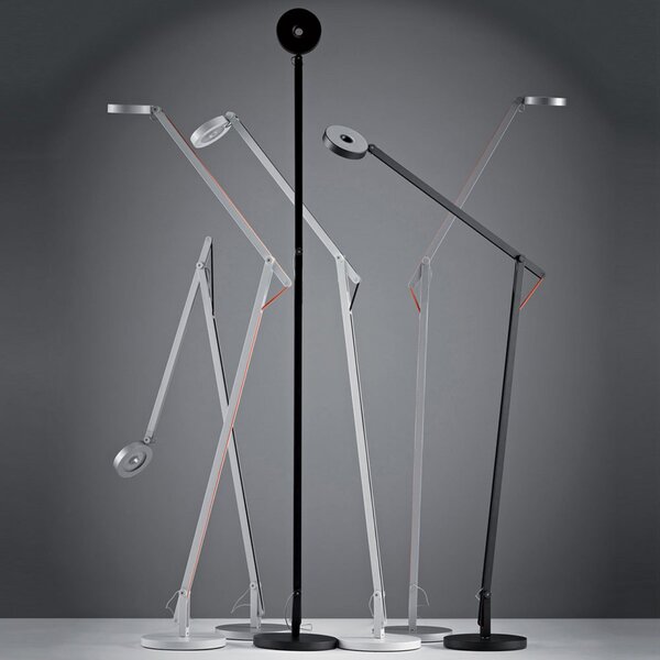 Podne Lampa Rotaliana, String F1 DTW, prigušiv, Crno, Dnevna soba, Metal, Dizajn