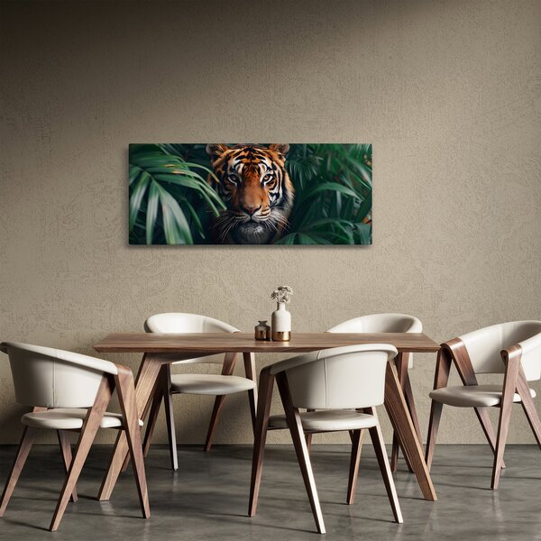 Slika - Portret tigra u džungli (120x50 cm)