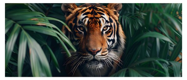 Slika - Portret tigra u džungli (120x50 cm)