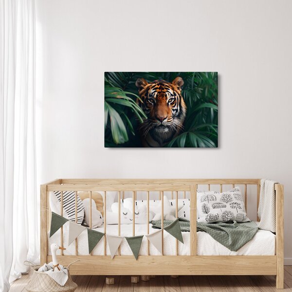 Slika - Portret tigra u džungli (90x60 cm)