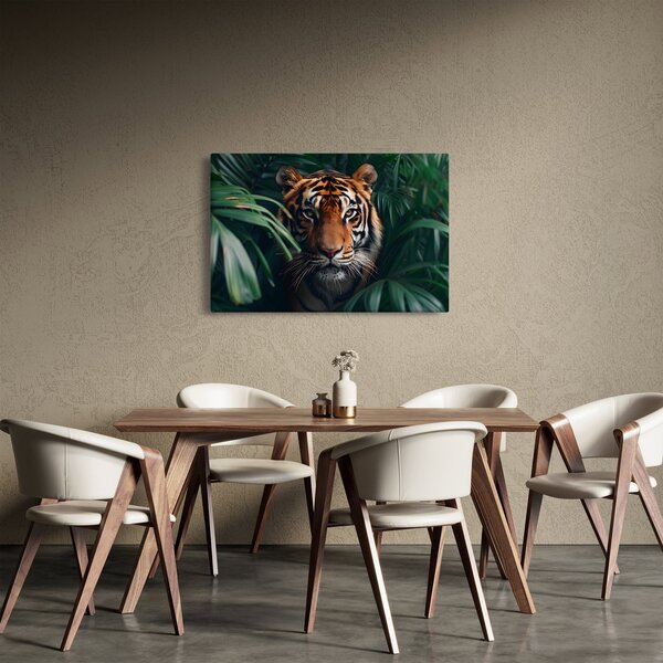 Slika - Portret tigra u džungli (90x60 cm)