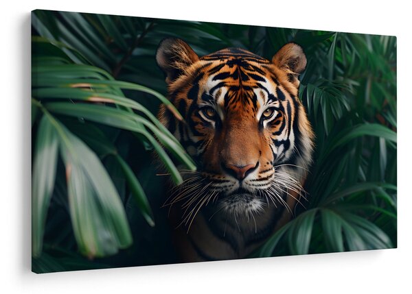 Slika - Portret tigra u džungli (90x60 cm)