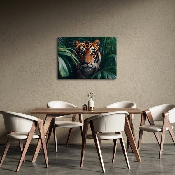 Slika - Portret tigra u džungli (70x50 cm)